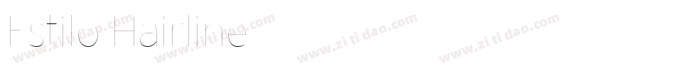 Estilo Hairline字体转换